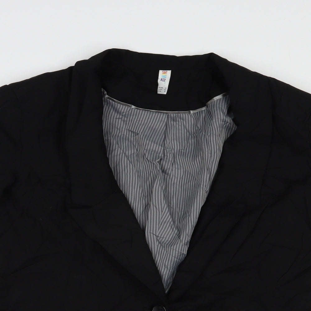 Denim Co Womens Black   Jacket Blazer Size 12  Button