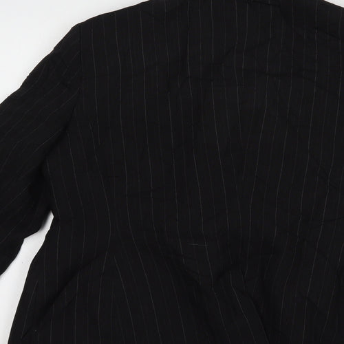 Atmosphere Womens Black Striped  Jacket Blazer Size 16  Button