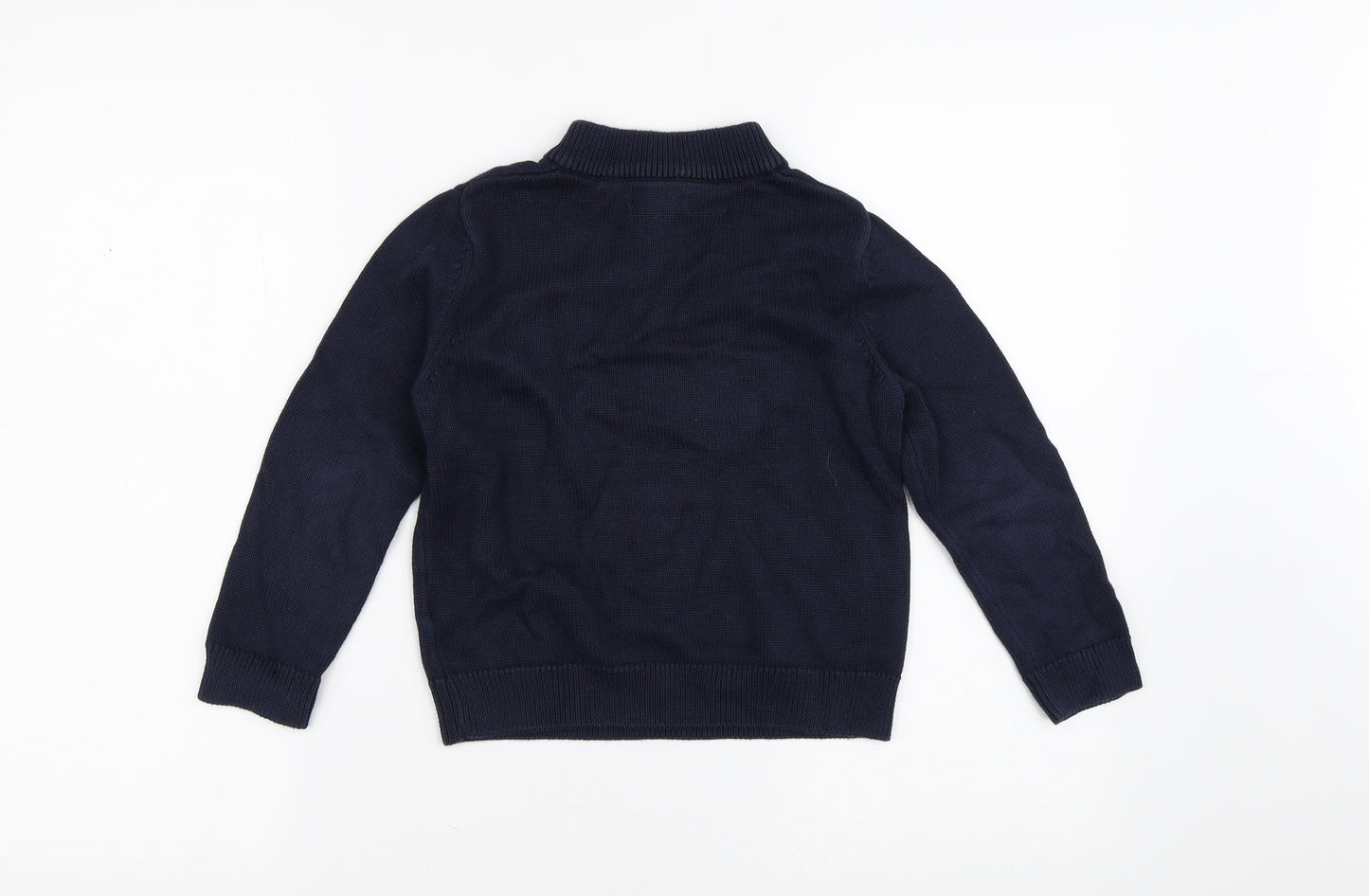 GANT Boys Blue V-Neck  100% Cotton Pullover Jumper Size 5-6 Years