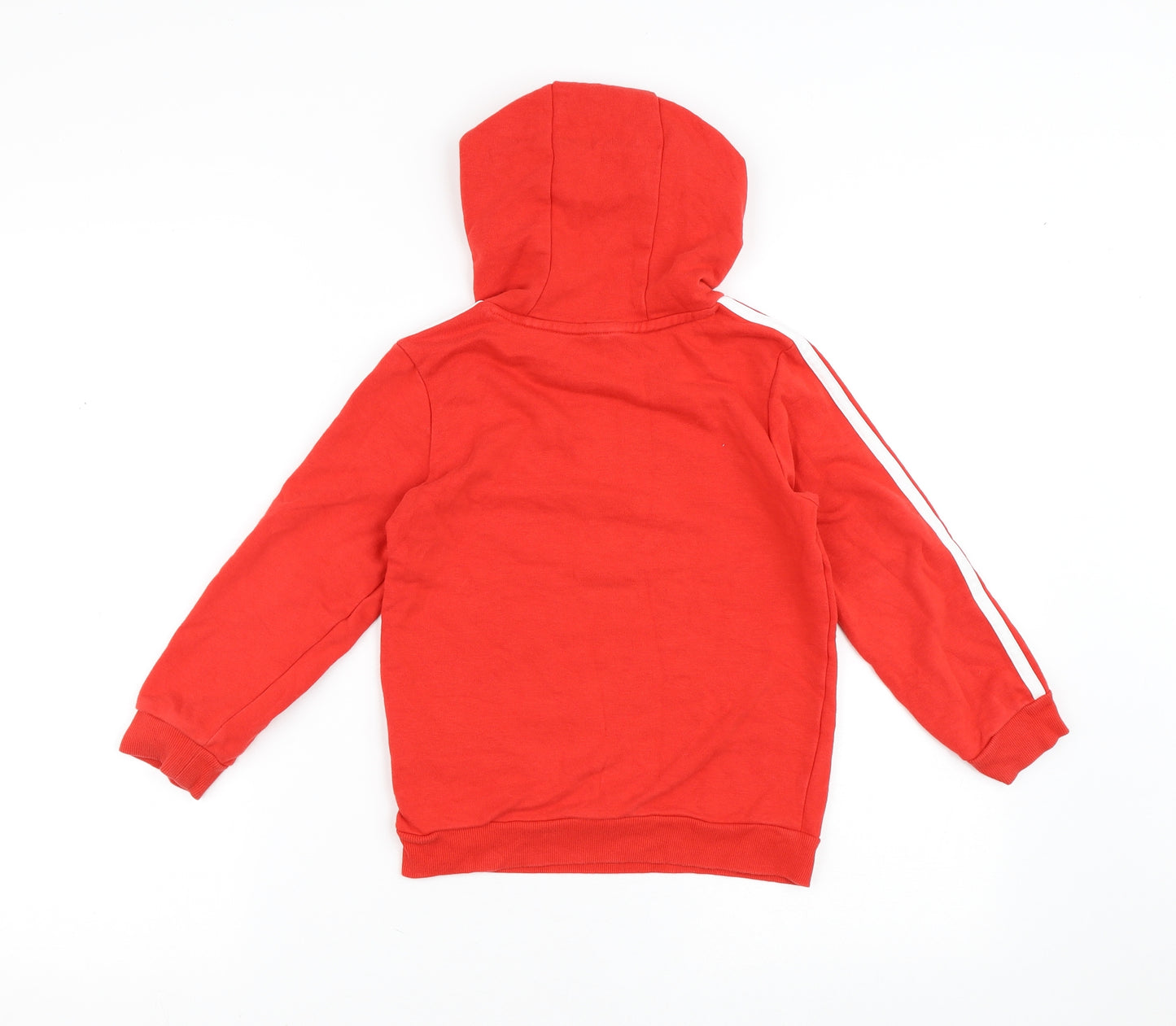 adidas Boys Red  Cotton Pullover Hoodie Size 6-7 Years   - Disney Lion King Simba