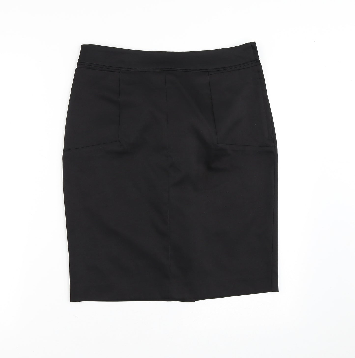 H&M Womens Black  Polyester A-Line Skirt Size 12