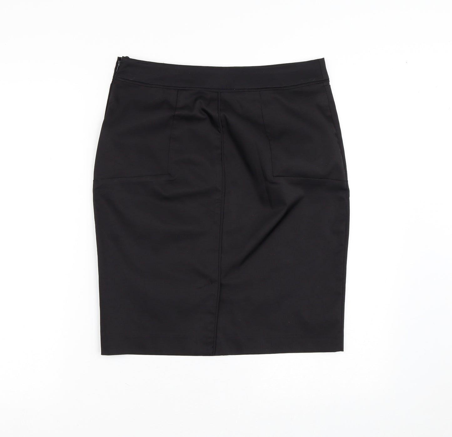 H&M Womens Black  Polyester A-Line Skirt Size 12