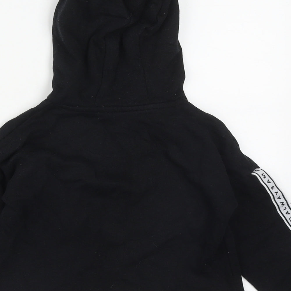 F&F Girls Black  Cotton Pullover Hoodie Size 4-5 Years