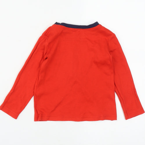 Dunnes Boys Red  Cotton Basic Casual Size 18-24 Months Round Neck  - COOL DUDE