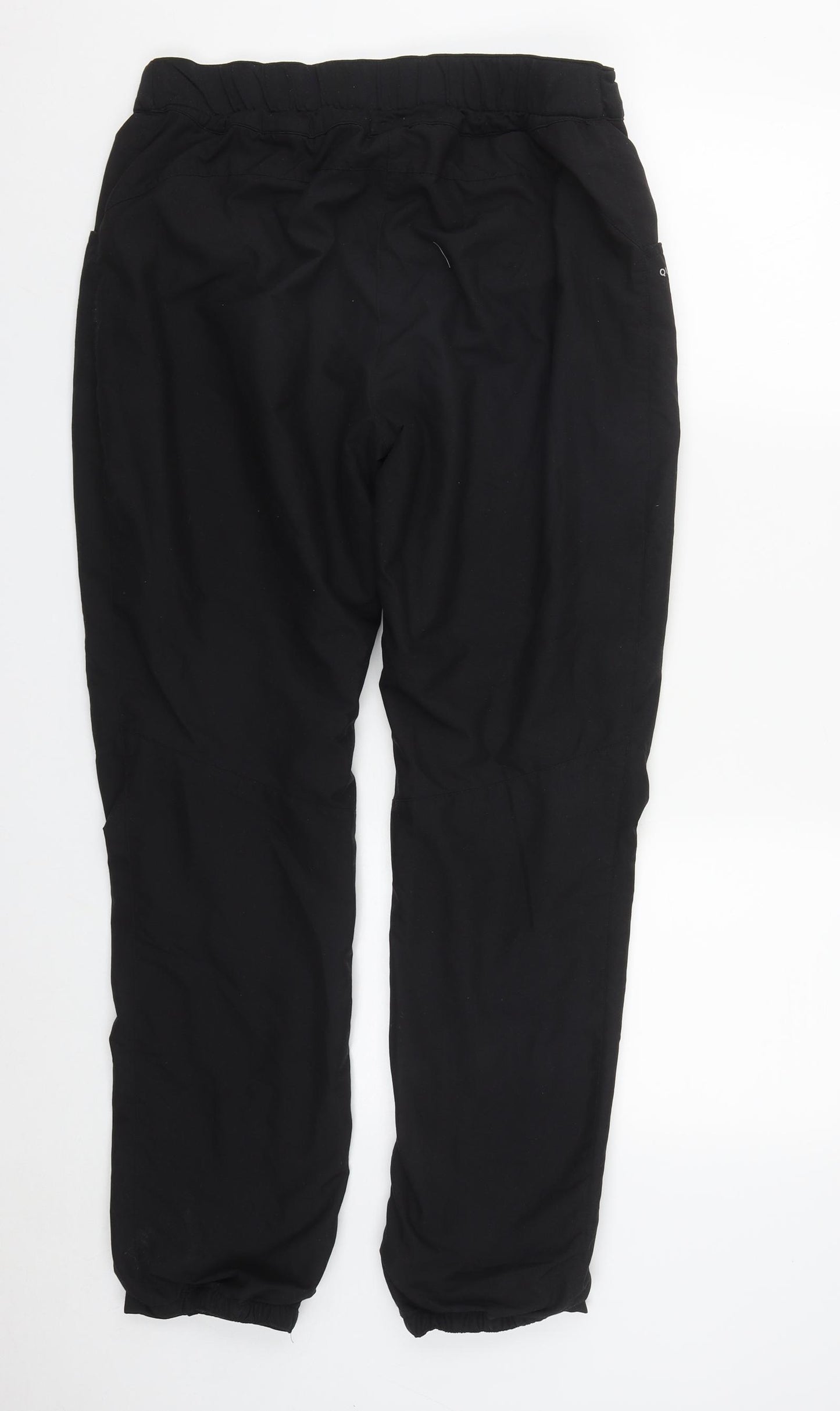 DECATHLON Mens Black  Polyester Snow Pants Trousers Size 32 in L29 in Regular Zip