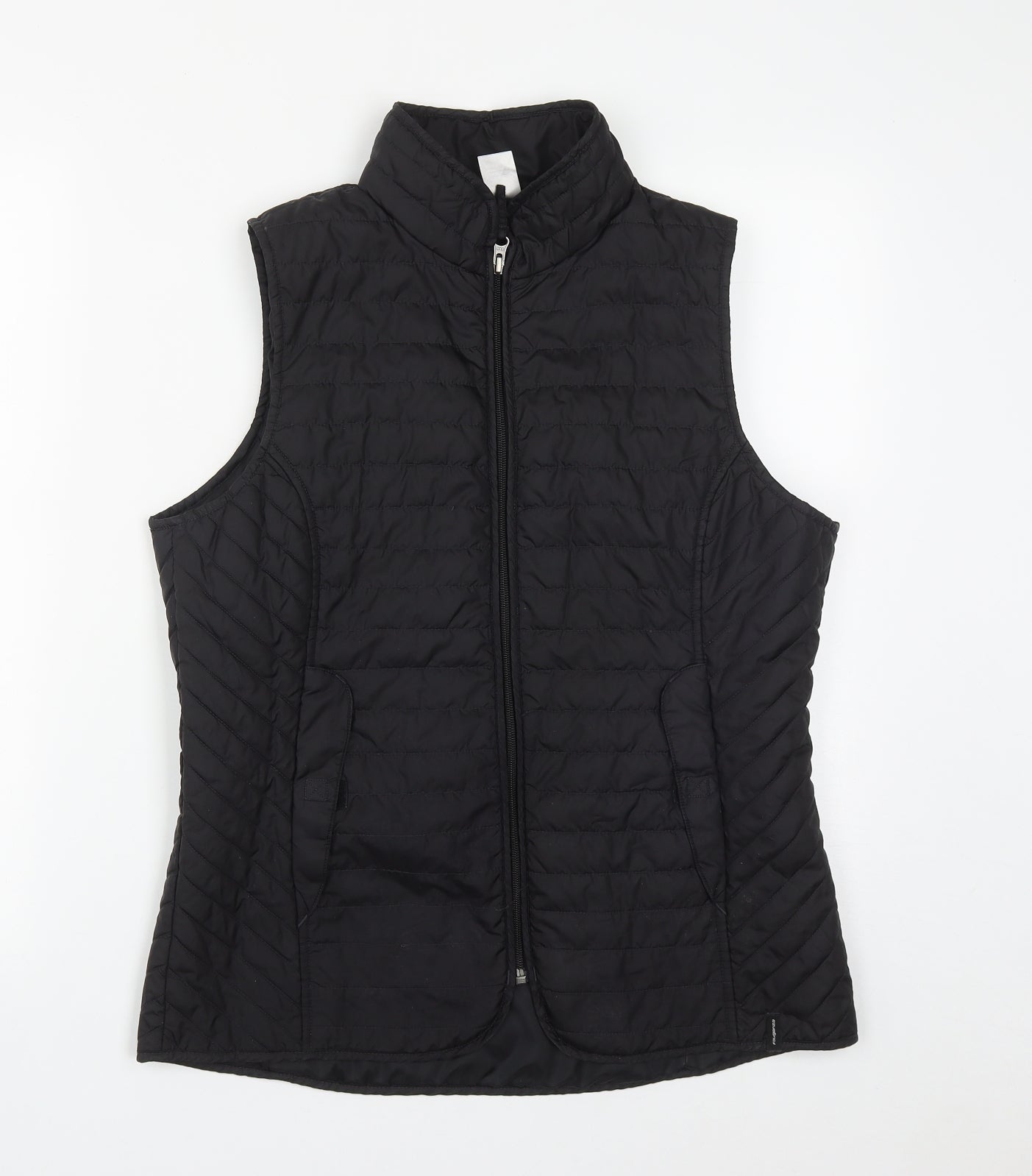 DECATHLON Womens Black   Gilet Waistcoat Size M  Zip