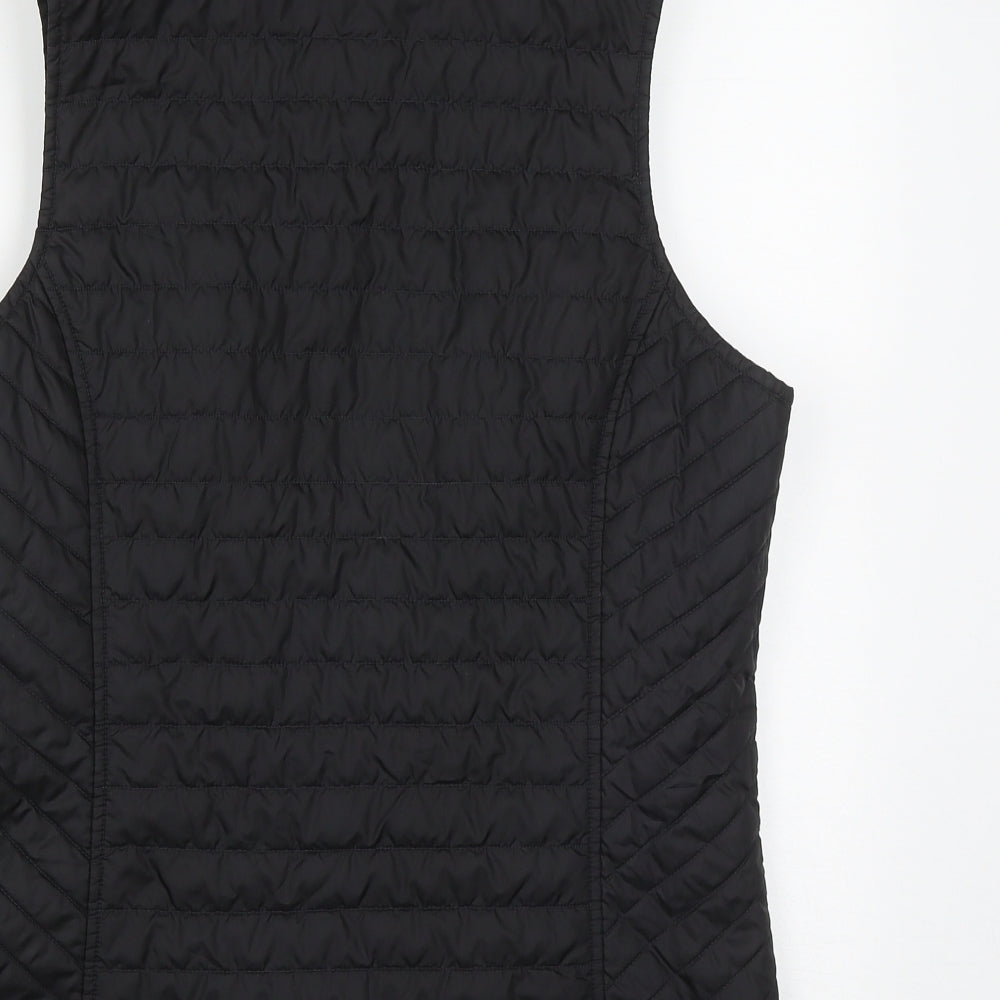 DECATHLON Womens Black   Gilet Waistcoat Size M  Zip