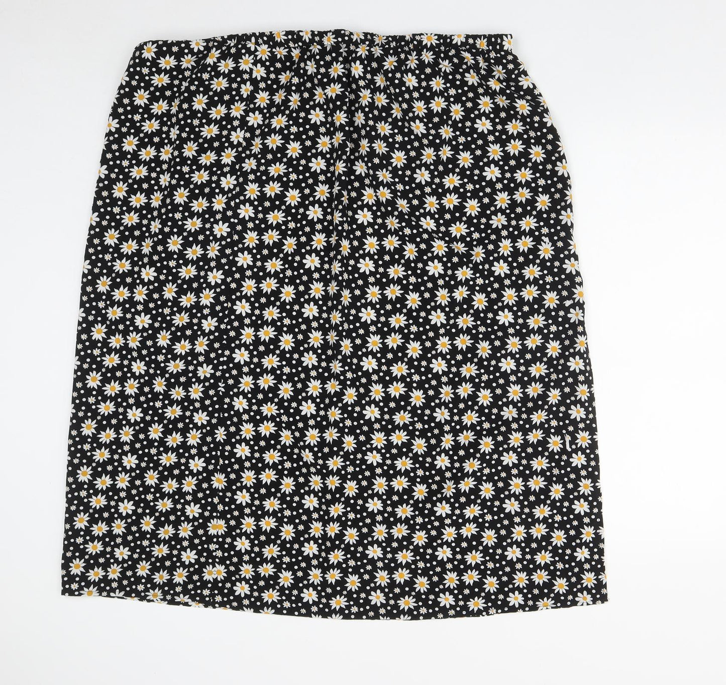 SheIn Womens Black Floral Polyester Straight & Pencil Skirt Size 4XL