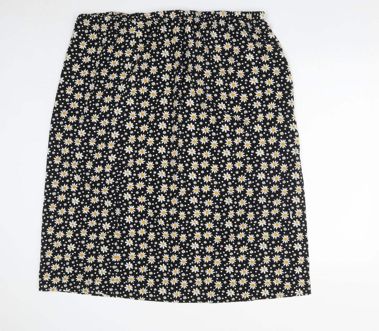 SheIn Womens Black Floral Polyester Straight & Pencil Skirt Size 4XL