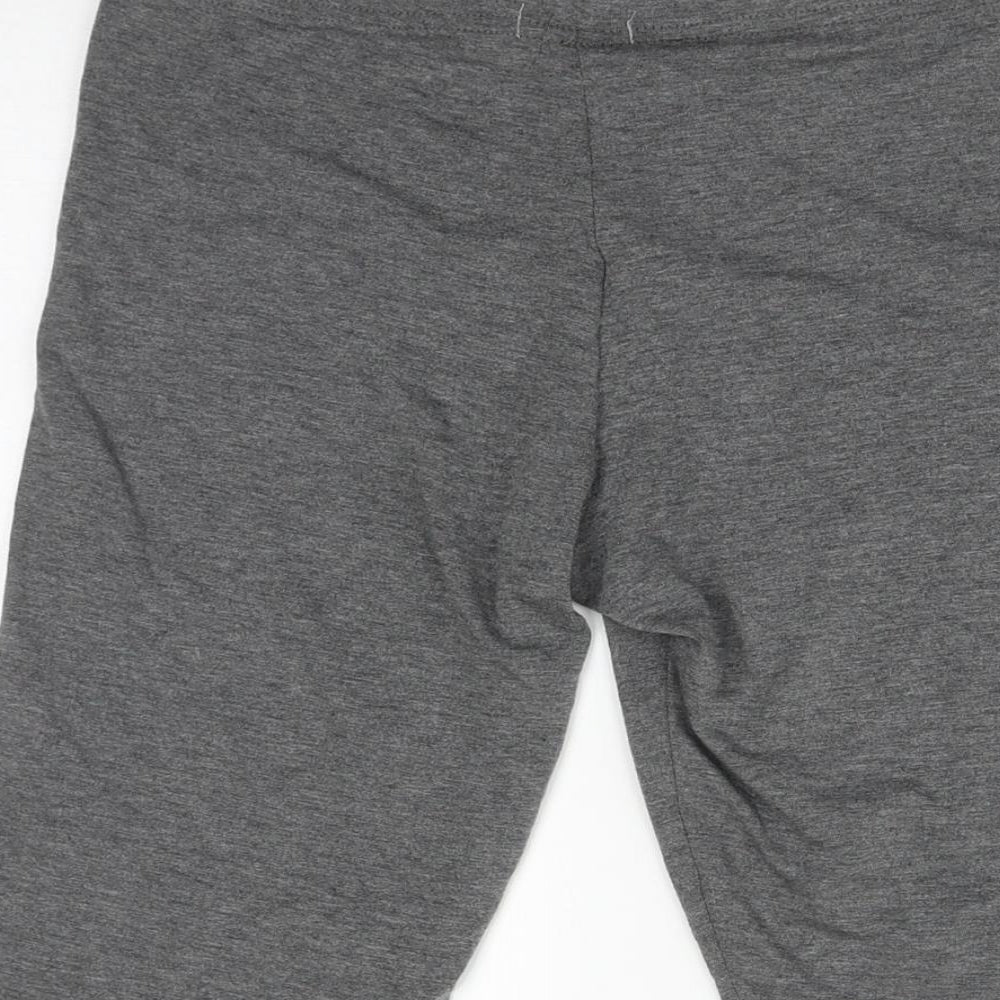 Boohoo Womens Grey  Viscose Compression Shorts Size 12 L9 in Regular