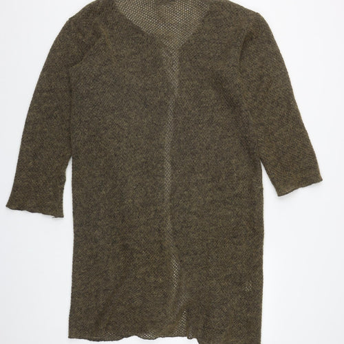 Imagination Womens Green V-Neck  Acrylic Cardigan Jumper Size L