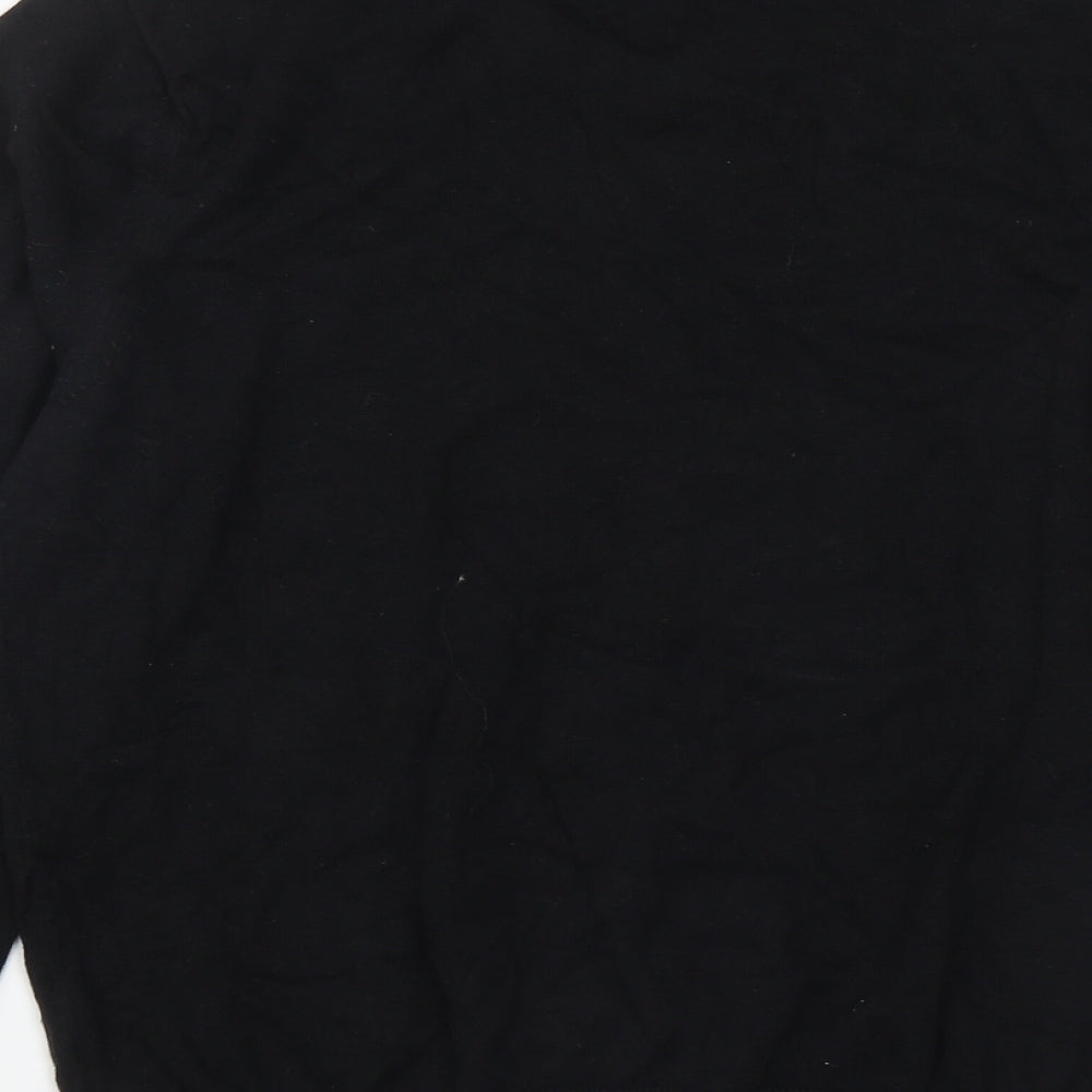 Voi Jeans Mens Black V-Neck  Cotton Pullover Jumper Size XL