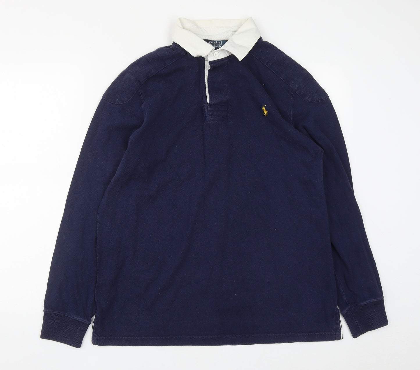 Polo Ralph Lauren Mens Blue  Cotton  Button-Up Size L Collared Button