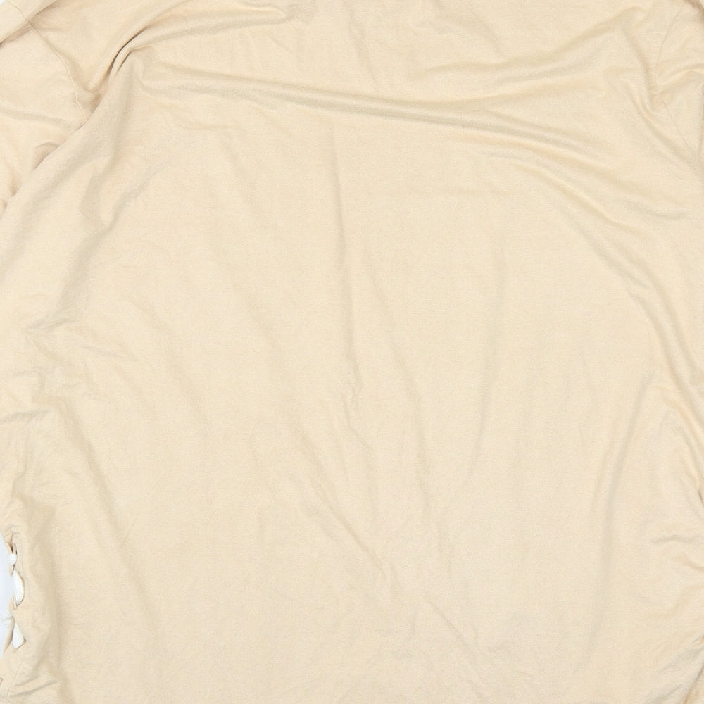 Saint Morta Mens Beige  Polyester  T-Shirt Size L Round Neck