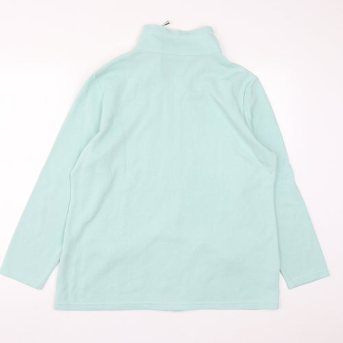 Preworn Womens Green  Polyester Full Zip Sweatshirt Size L  Zip - Size 18-20