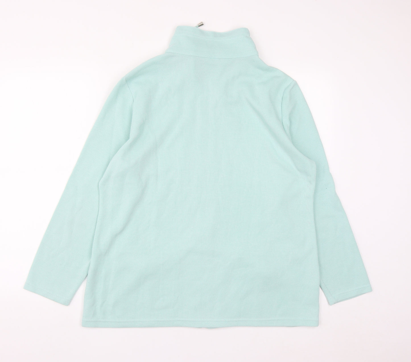 Preworn Womens Green  Polyester Full Zip Sweatshirt Size L  Zip - Size 18-20
