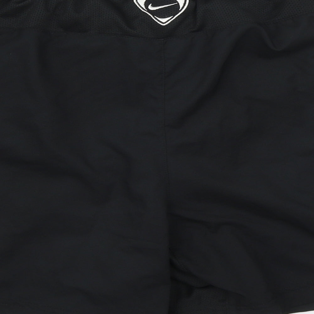 Nike Mens Black  Polyester Sweat Shorts Size L L7 in Regular Drawstring