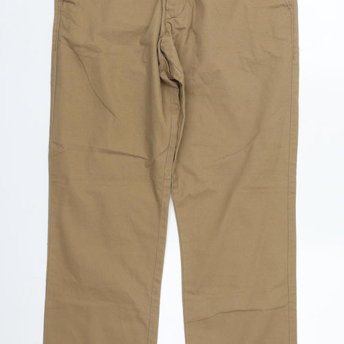 Old Navy Mens Brown  Cotton Trousers  Size 34 in L30 in Regular Zip