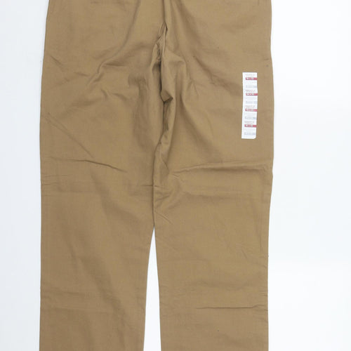 Old Navy Mens Brown  Cotton Trousers  Size 34 in L30 in Regular Zip