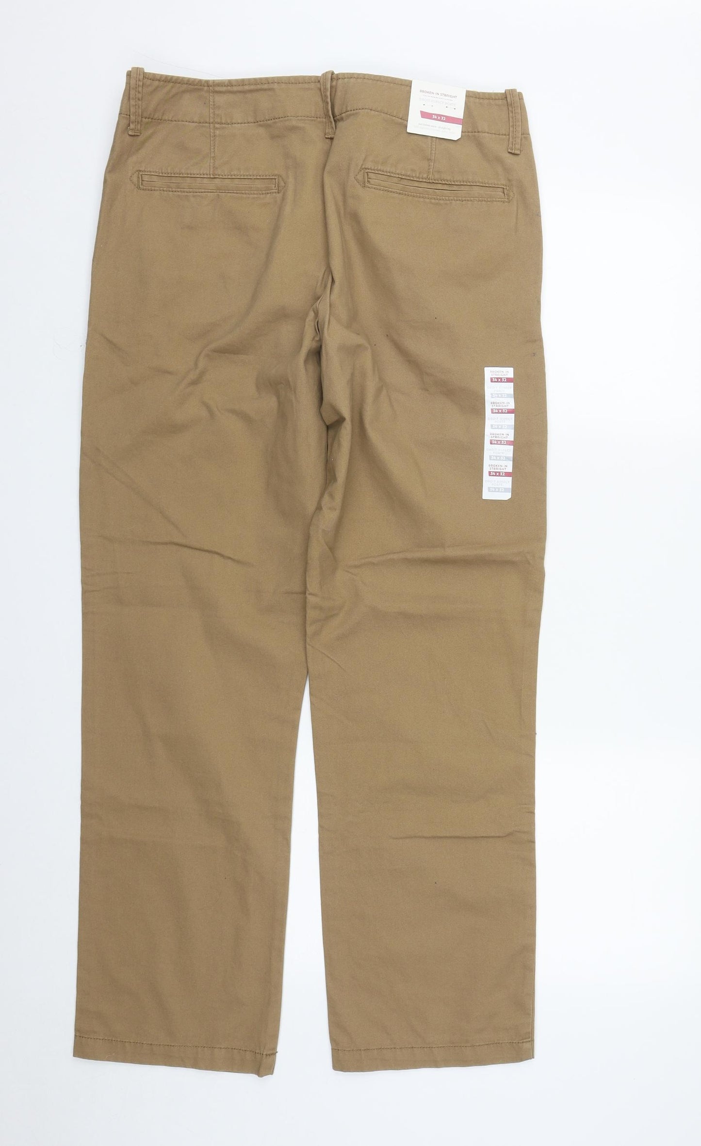 Old Navy Mens Brown  Cotton Trousers  Size 34 in L30 in Regular Zip