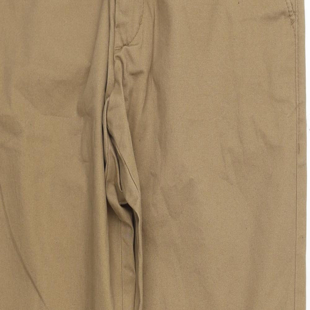 Old Navy Mens Brown  Cotton Trousers  Size 34 in L30 in Regular Zip