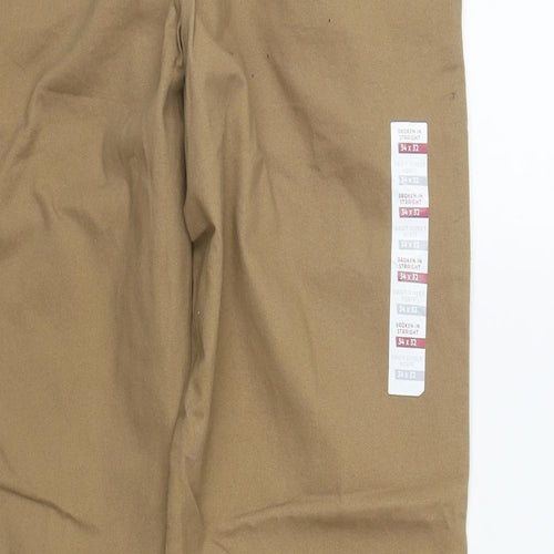 Old Navy Mens Brown  Cotton Trousers  Size 34 in L30 in Regular Zip