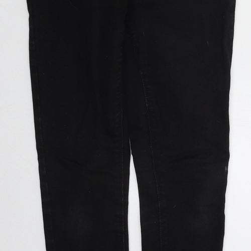 Denim Co Womens Black  Cotton Skinny Jeans Size 10 L27 in Regular Button
