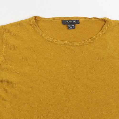 Primark Womens Orange Crew Neck  Acrylic Pullover Jumper Size 14