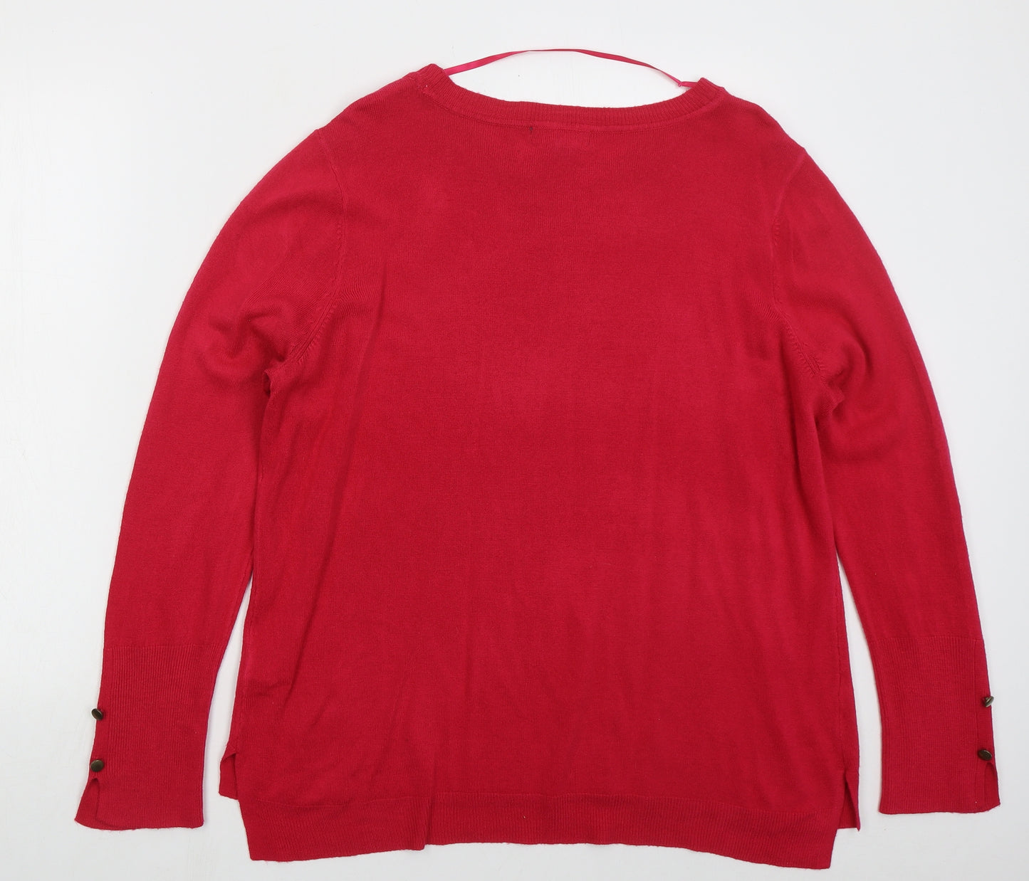 Primark Womens Pink Boat Neck  Acrylic Pullover Jumper Size 18