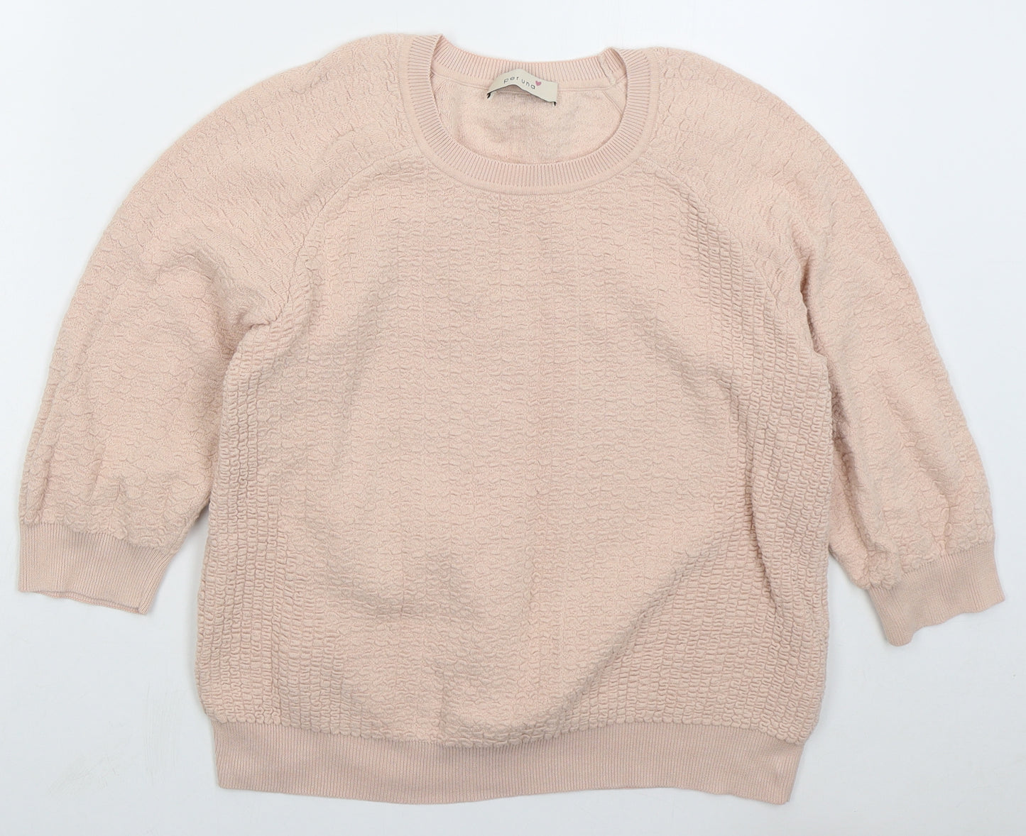 Marks and Spencer Womens Pink  Cotton Pullover Sweatshirt Size 12  Pullover