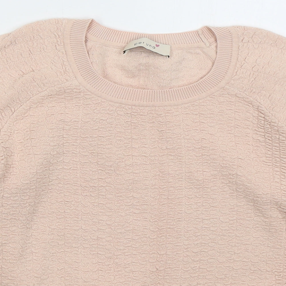 Marks and Spencer Womens Pink  Cotton Pullover Sweatshirt Size 12  Pullover