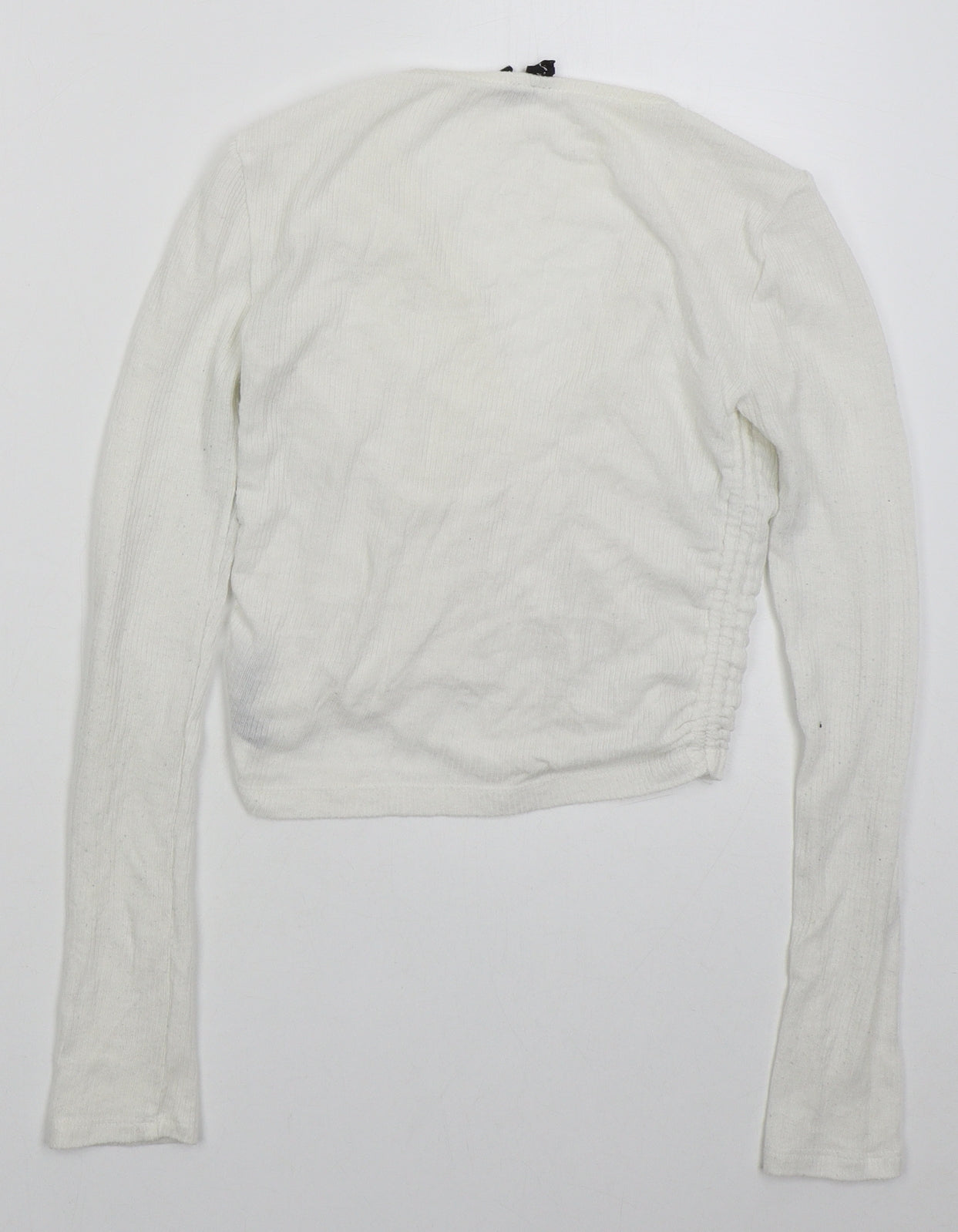 Urban Outfitters Womens White  Polyester Cropped T-Shirt Size M V-Neck