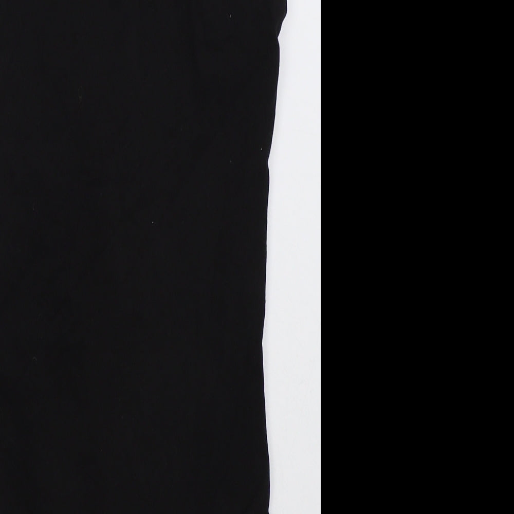 Primark Womens Black  Cotton Bodysuit One-Piece Size 10  Button