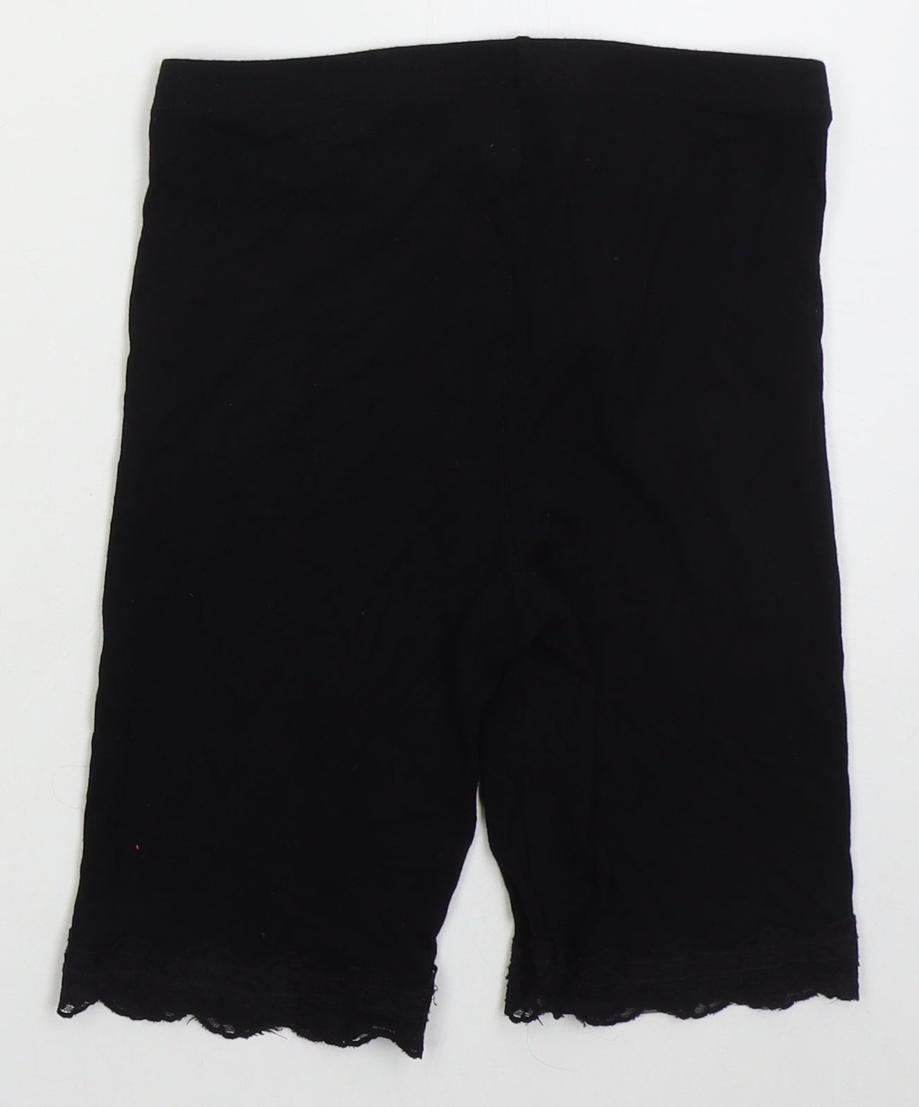 Topshop Womens Black  Viscose Biker Shorts Size 10 L8 in Regular