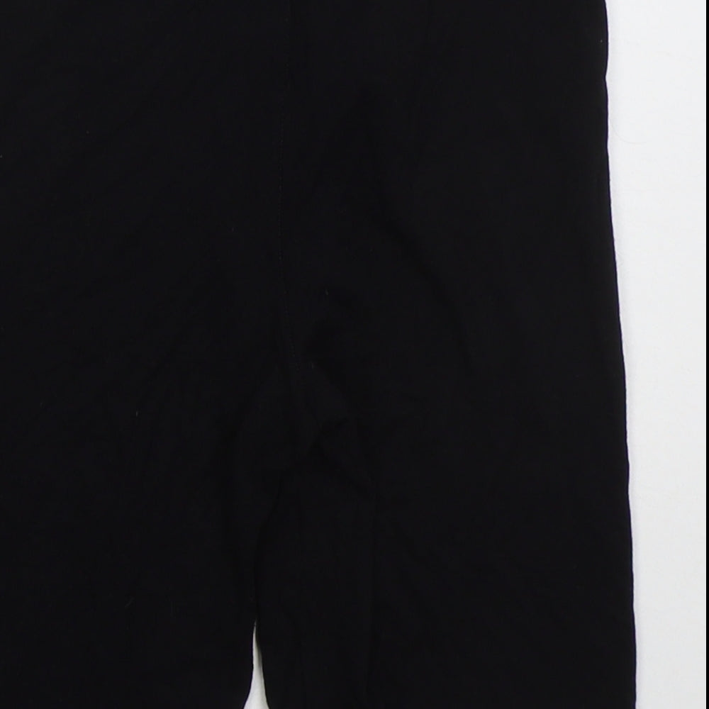 Topshop Womens Black  Viscose Biker Shorts Size 10 L8 in Regular