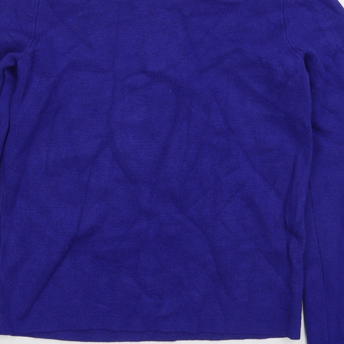 River Island Womens Blue Boat Neck  Viscose Pullover Jumper Size 10