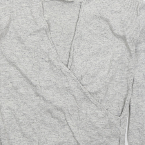 NEXT Womens Grey Boat Neck  Viscose Pullover Jumper Size 10