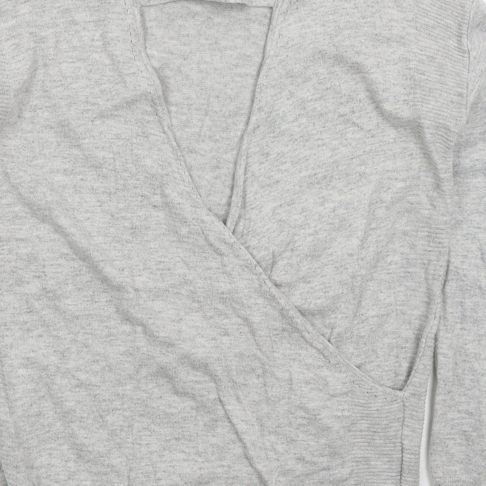 NEXT Womens Grey Boat Neck  Viscose Pullover Jumper Size 10