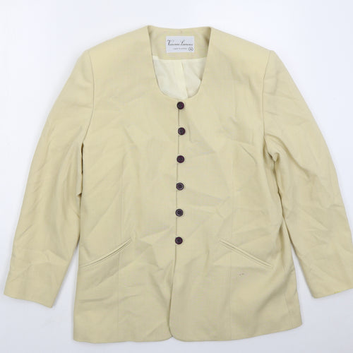 Vivienne Lawrence Womens Beige   Jacket  Size 16  Button