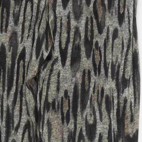 New Look Womens Beige Animal Print Polyester Sweatpants Trousers Size L L29 in Regular Drawstring