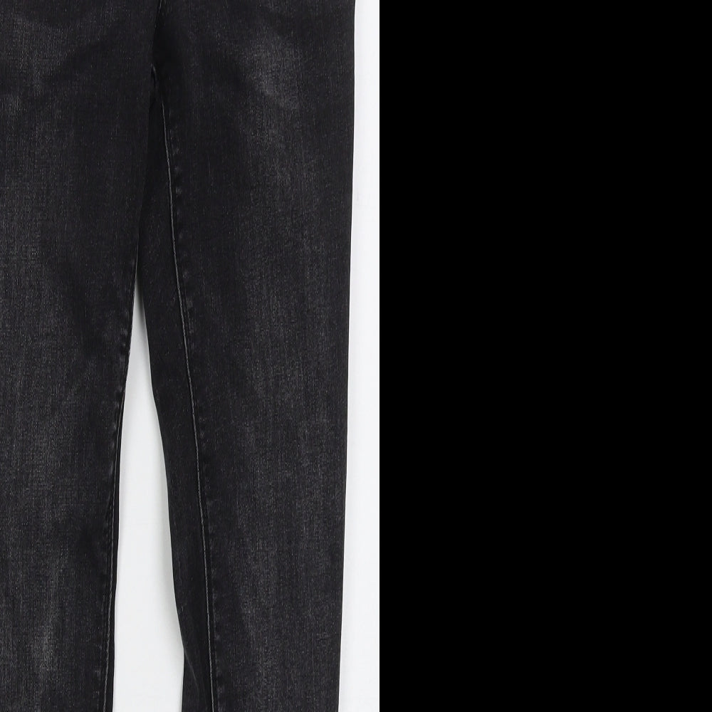 Denim Co Womens Black  Cotton Skinny Jeans Size 14 L27 in Regular Button