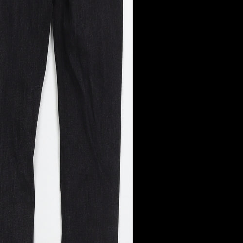 Denim Co Womens Black  Cotton Skinny Jeans Size 14 L27 in Regular Button
