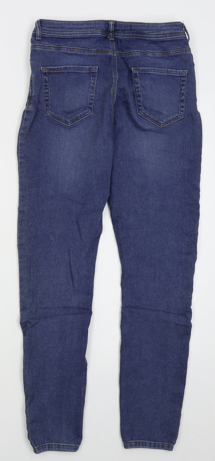 Denim Co Womens Blue  Cotton Skinny Jeans Size 12 L28 in Regular Button