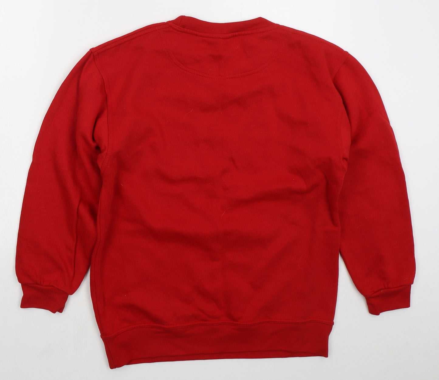Premium RK28 Mens Red  Cotton Pullover Sweatshirt Size M   - Nadolig Llawen
