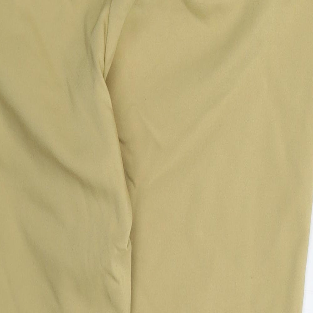 Papaya Womens Beige  Polyester Trousers  Size 12 L26 in Regular Hook & Eye