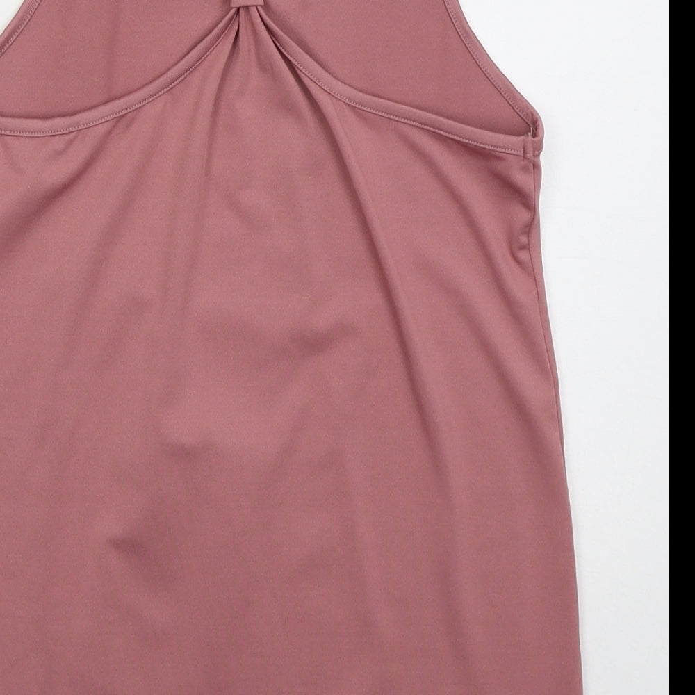 George Girls Pink  Polyester Basic Tank Size 13-14 Years Round Neck Pullover - Mickey Mouse