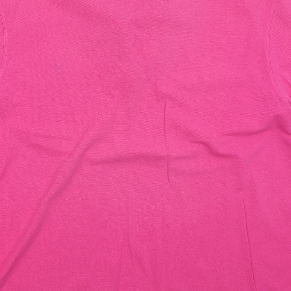 US Polo Assn. Mens Pink  Cotton  Polo Size 3XL Collared Pullover