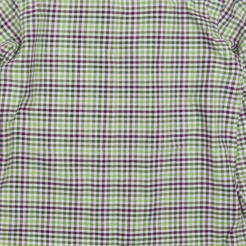 Henri Lloyd Mens Green Check Cotton  Button-Up Size XL Collared Button