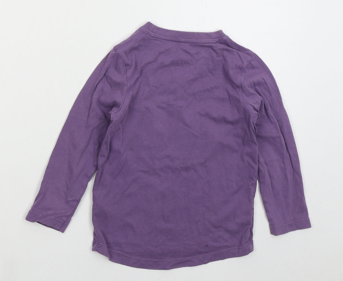 Nutmeg Boys Purple  Cotton Basic T-Shirt Size 3-4 Years Crew Neck Pullover - My Nana Is Awesome