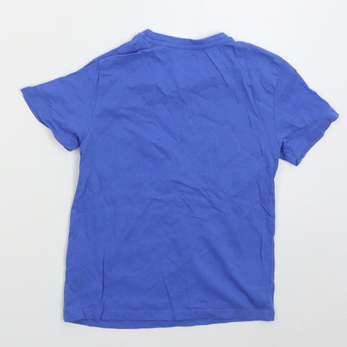 Primark Boys Blue  Cotton Basic T-Shirt Size 5-6 Years Crew Neck Pullover - Team Player
